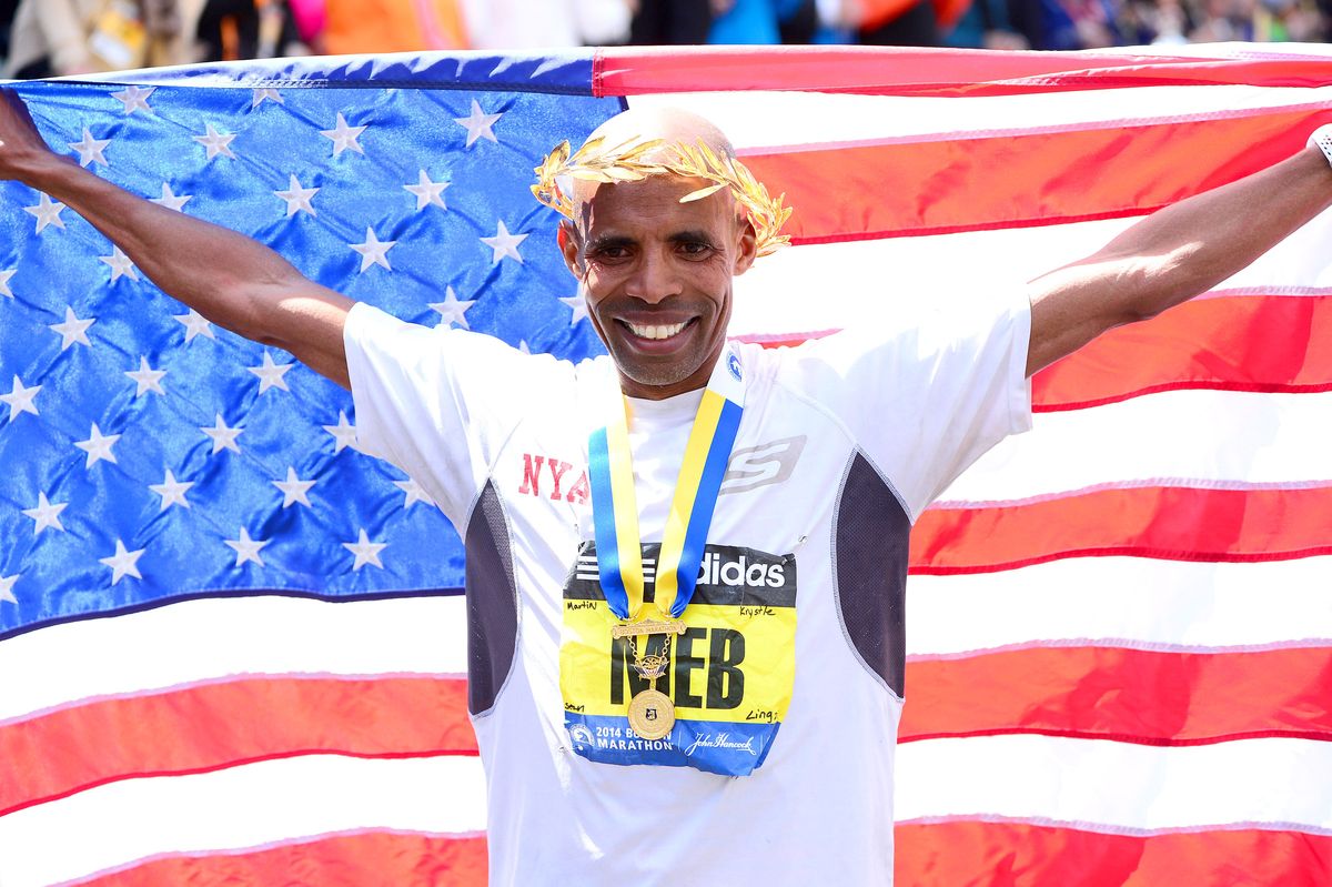 Meb wins 2014 Boston Marathon