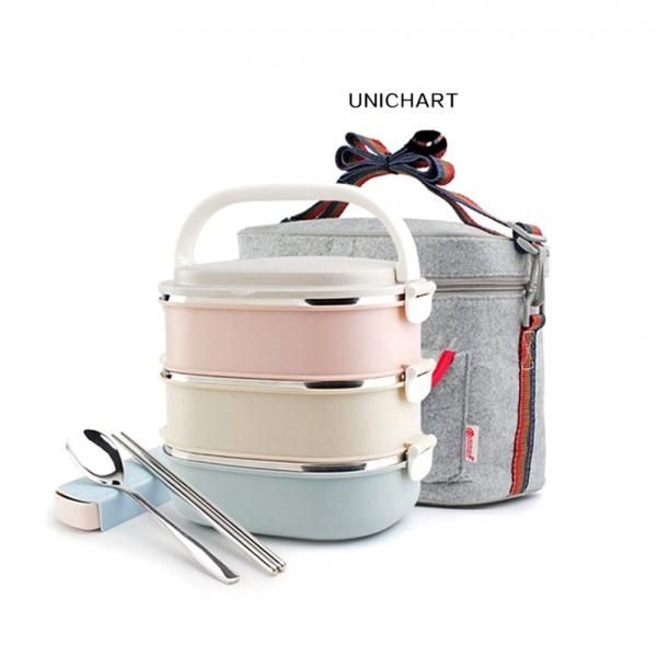 Insulated Stainless Steel Lunch Box for Men Japanese Style
