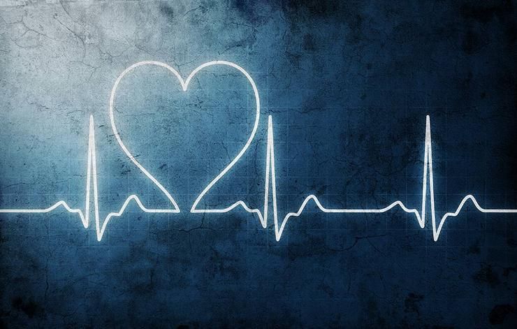 image of a heart on an EKG