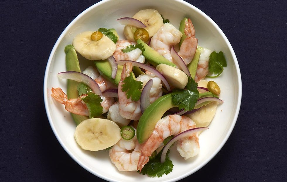 shrimp banana ceviche