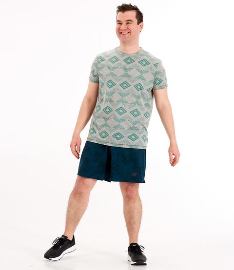 Dave modeling a spring running look 