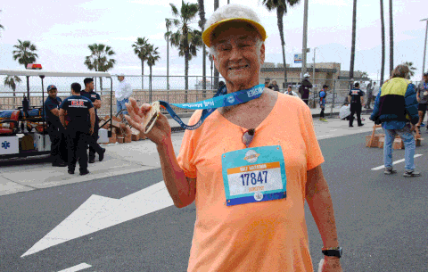 Dorothy Joy and finish medal