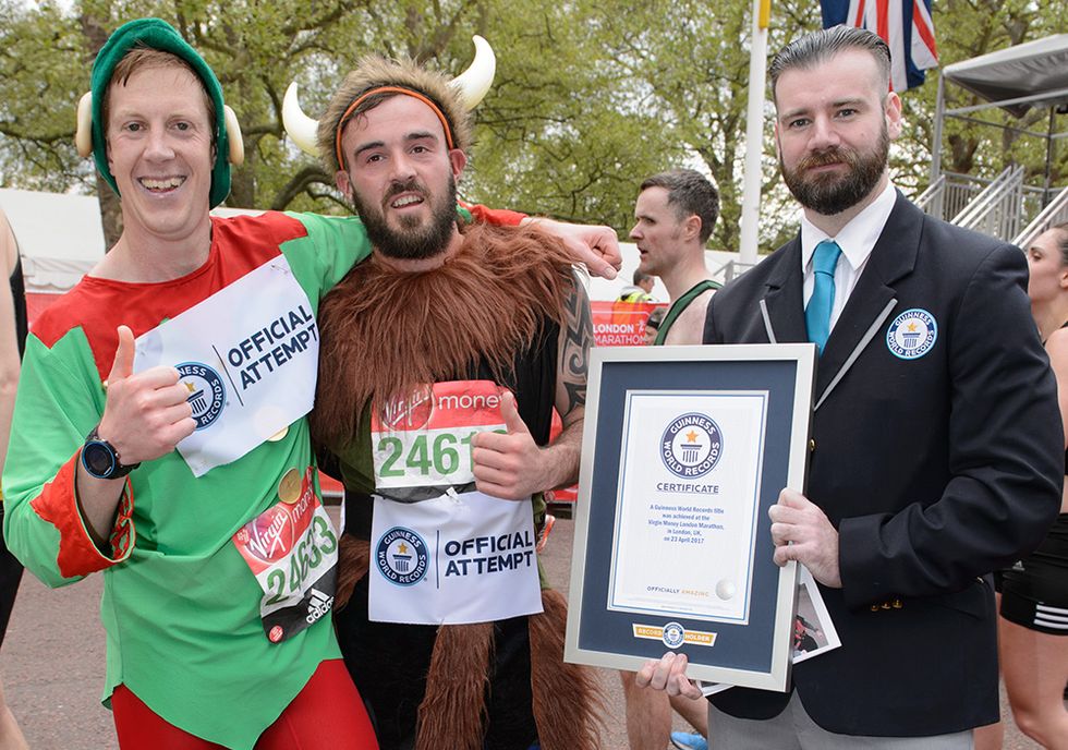 Fastest marathon dressed as an elf, as a Viking