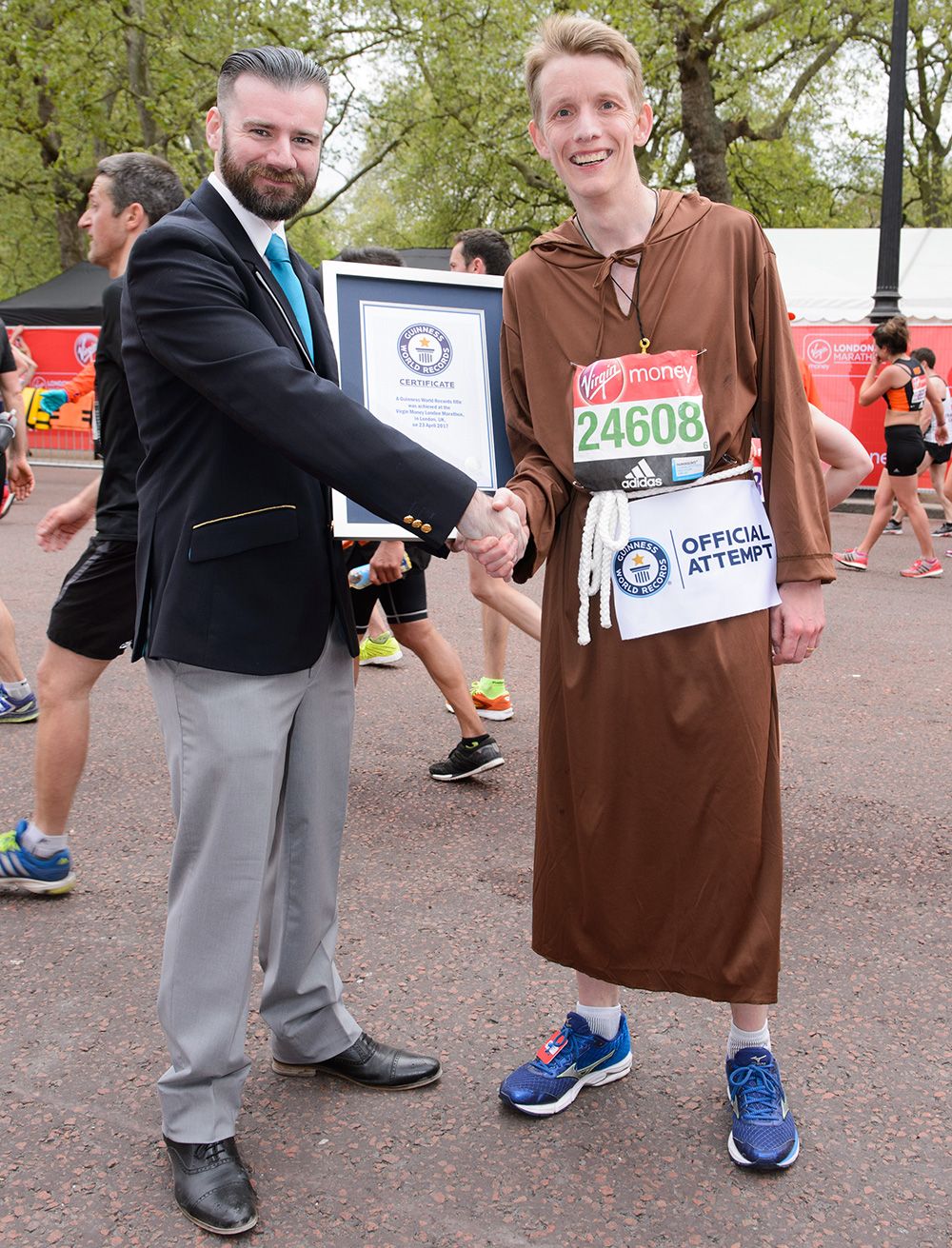 Fastest marathon dressed as a monk