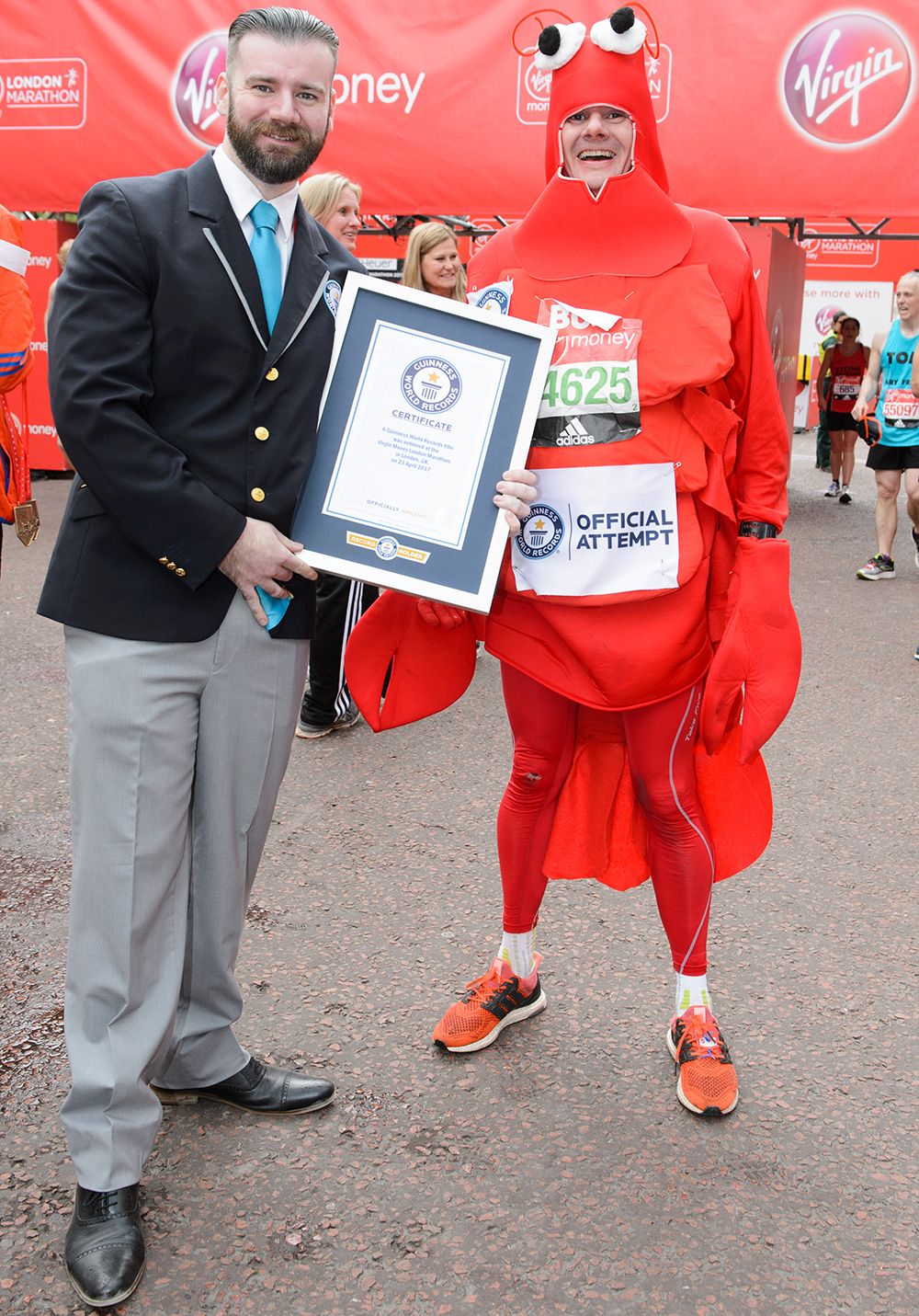 Fastest marathon dressed as a crustacean