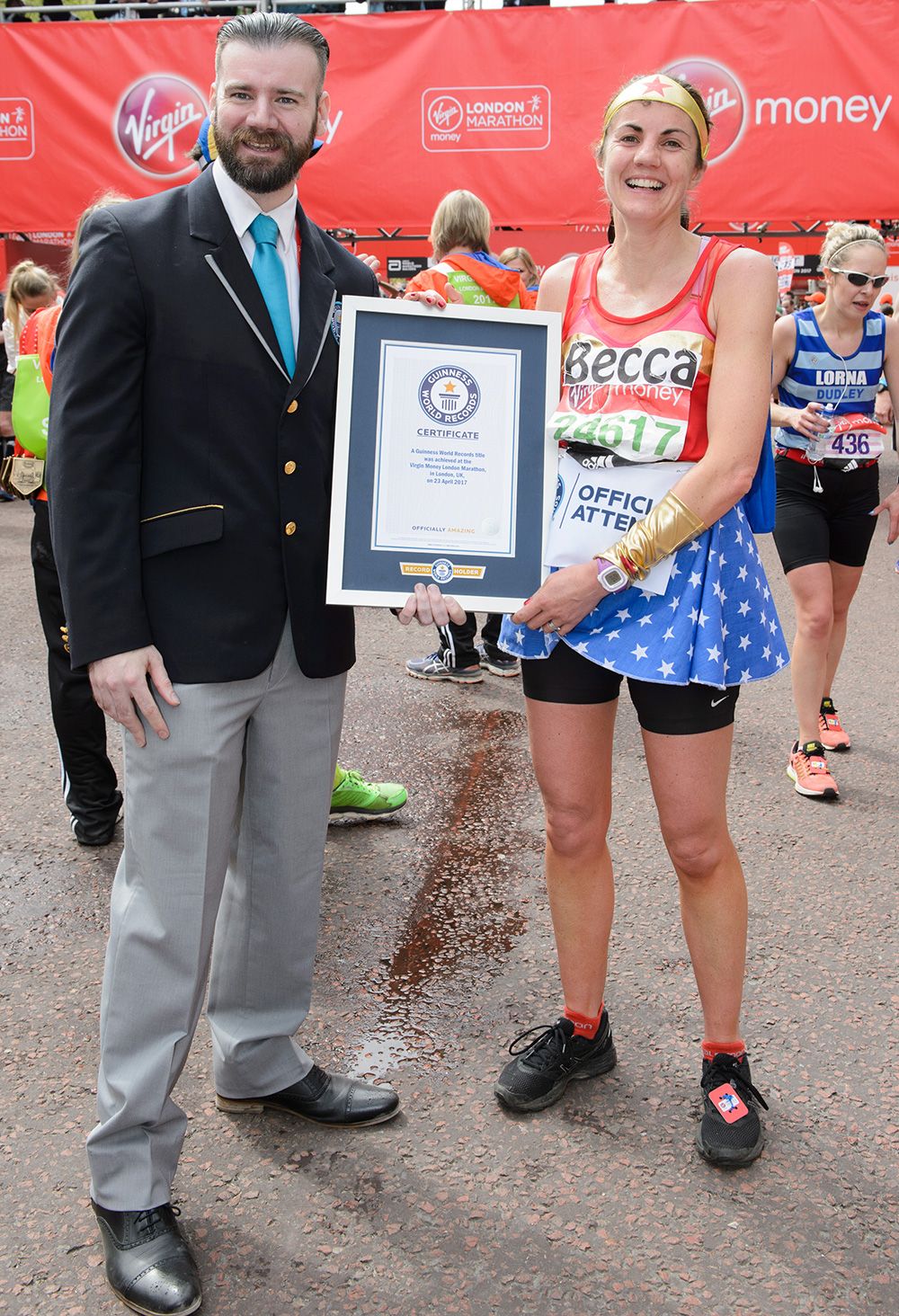 Fastest marathon in film character costume (female)