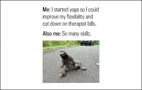 drunk sloth is runners yoga 