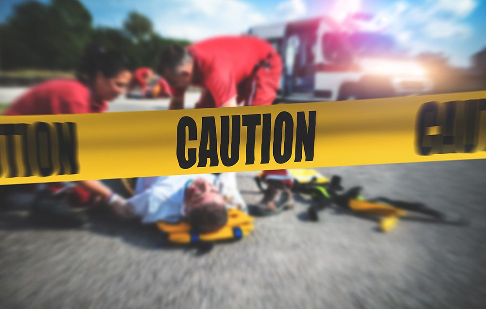 Medics helping person