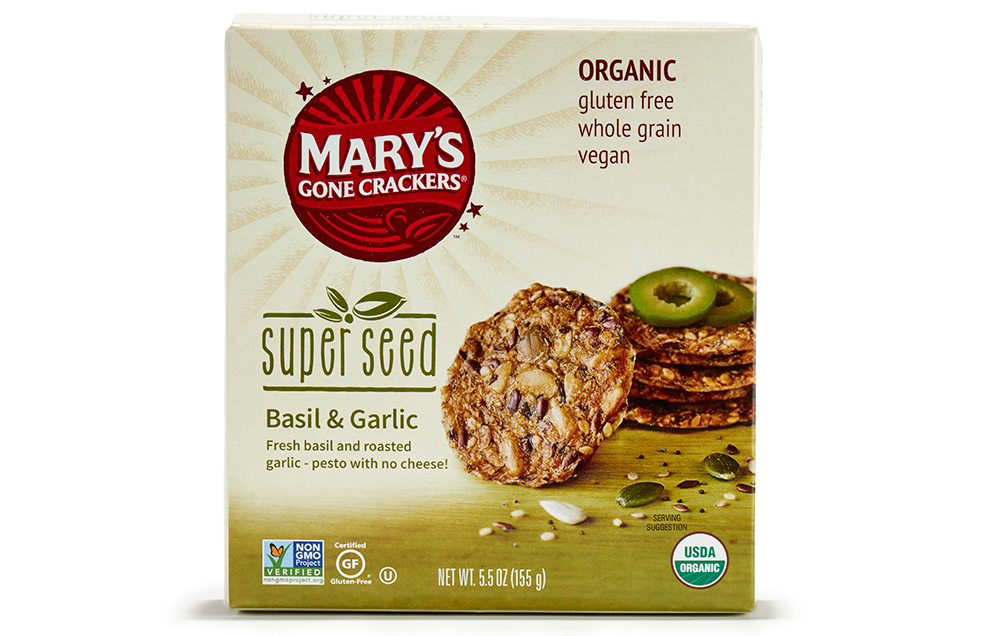Mary’s Gone Superseed Basil and Garlic Crackers