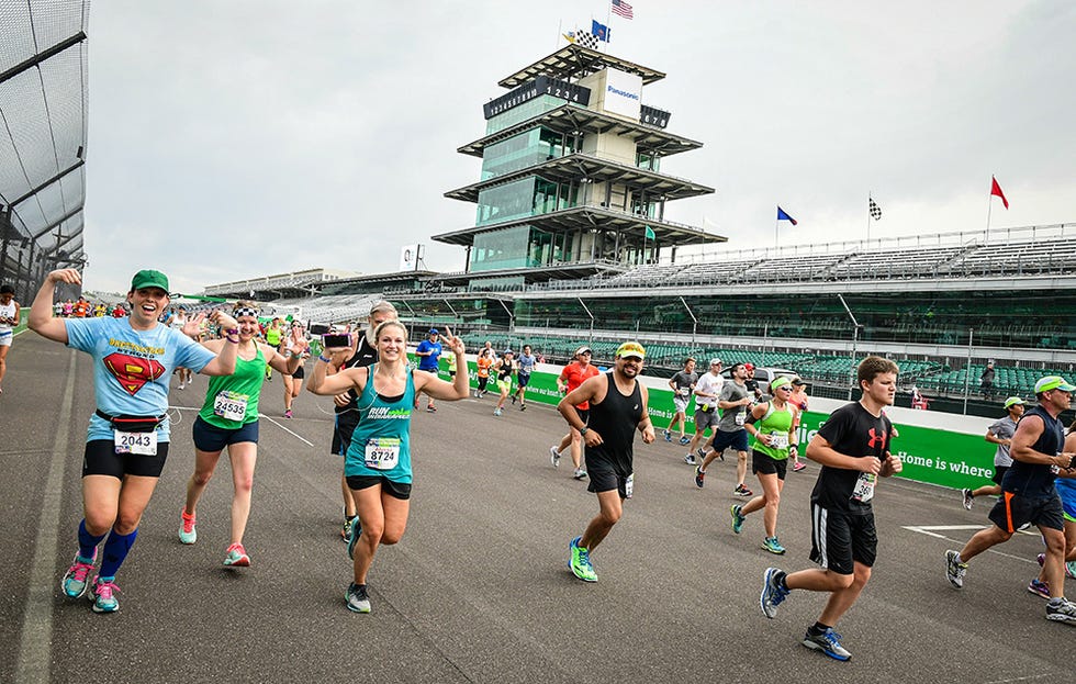 a few runners on the course