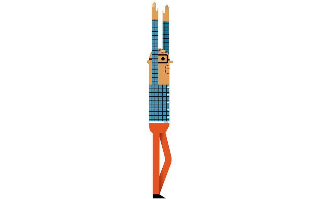 motion when at the office illustration