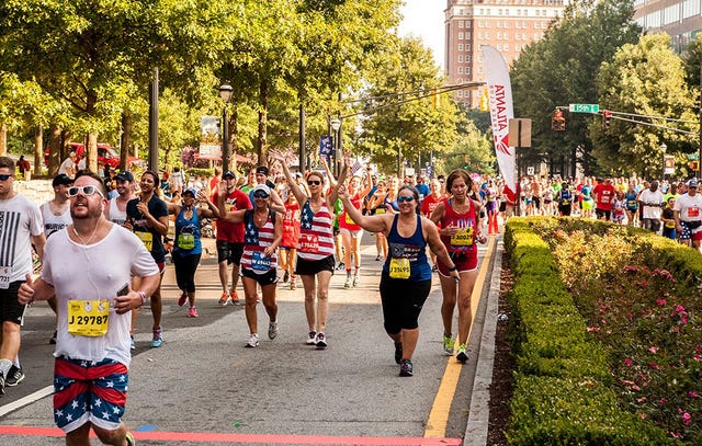 Runners on the course