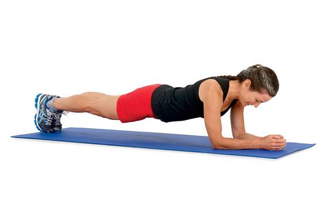 girl doing plank exercise