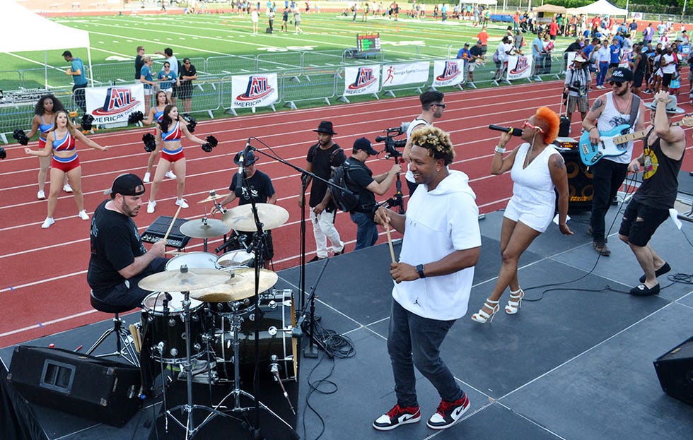 a band on the track.