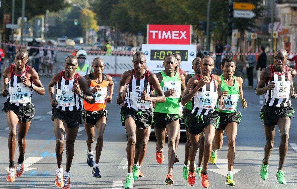 Patrick Makau at the 2011 Berlin Marathon.