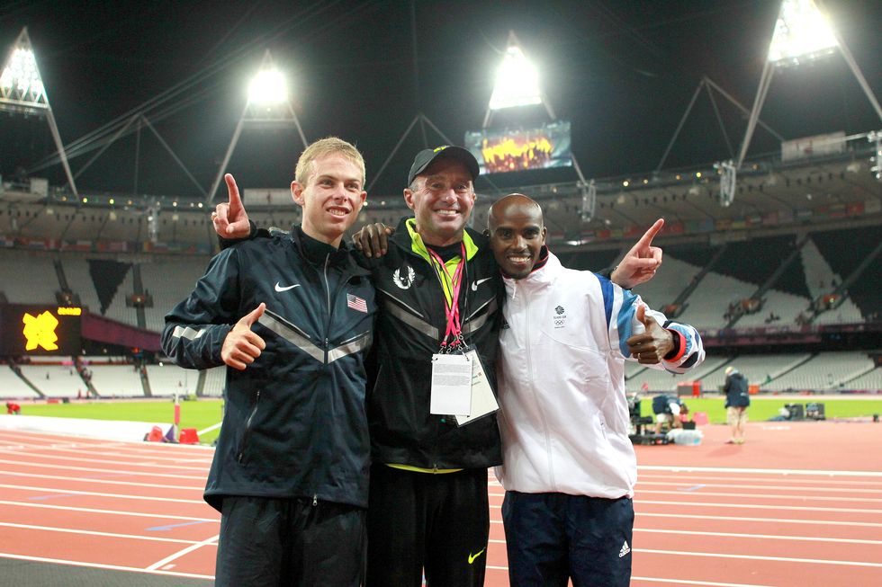 Rupp, Salazar, and Farah at the 2012 Olympics