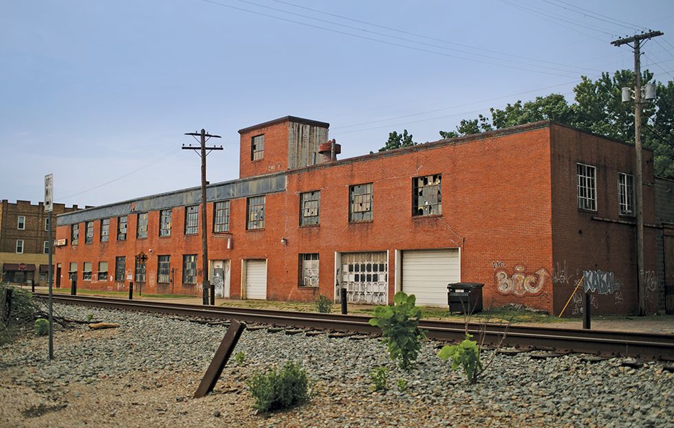 industrial eyesore brick building Huntington, WV