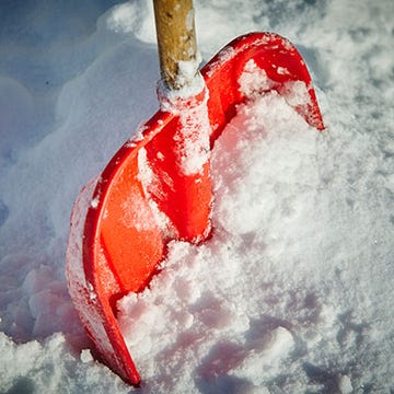 shovel in snow