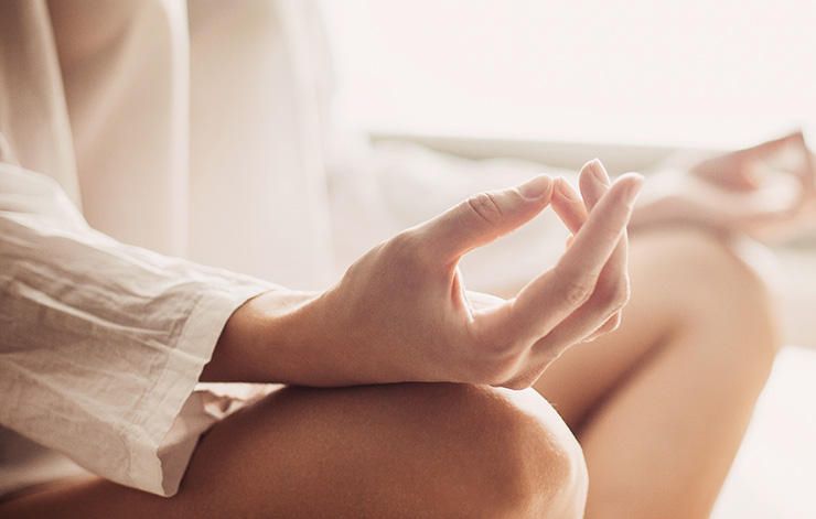 woman meditating