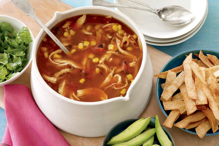 Tortilla Soup with Avocado