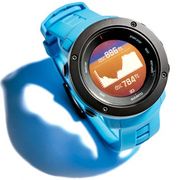 Watch, Gadget, Watch phone, Turquoise, Technology, Electronic device, Communication Device, Mobile phone, Portable communications device, Fashion accessory, 