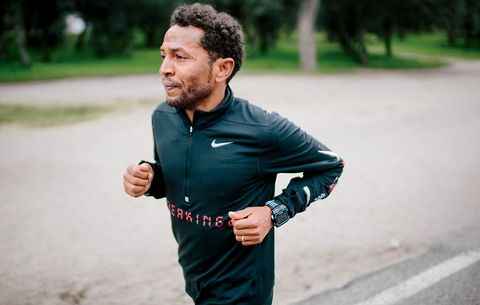 Nike distance runner Zersenay Tadese training