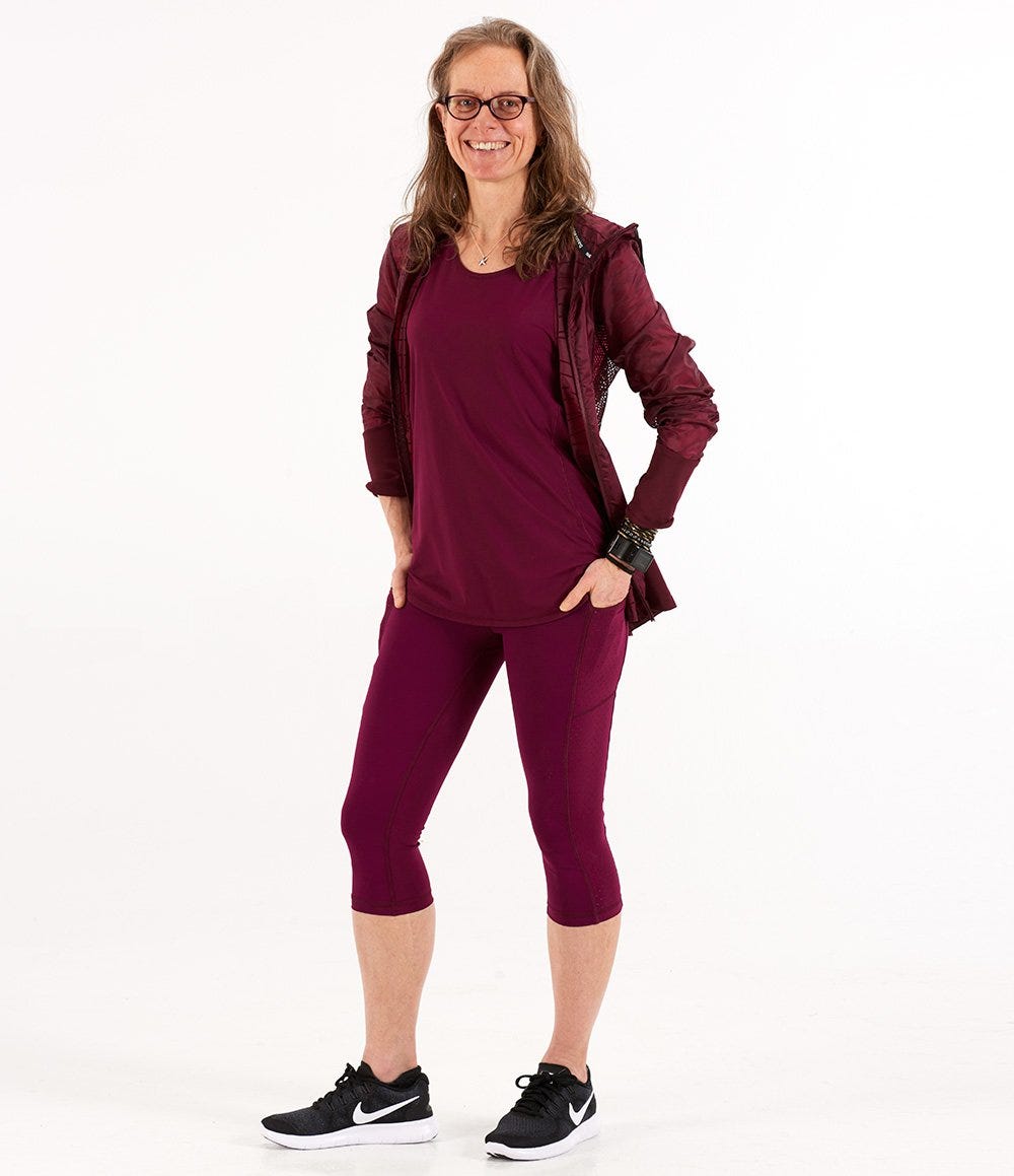 Tish modeling a spring running look 
