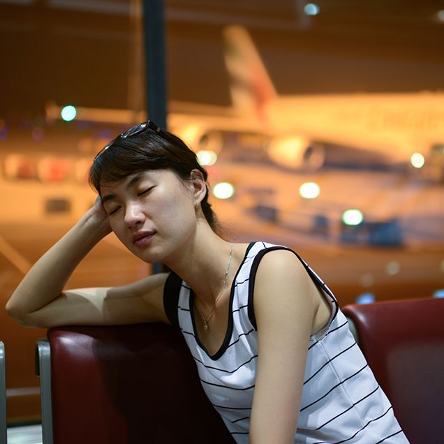 woman suffering from travel fatigue