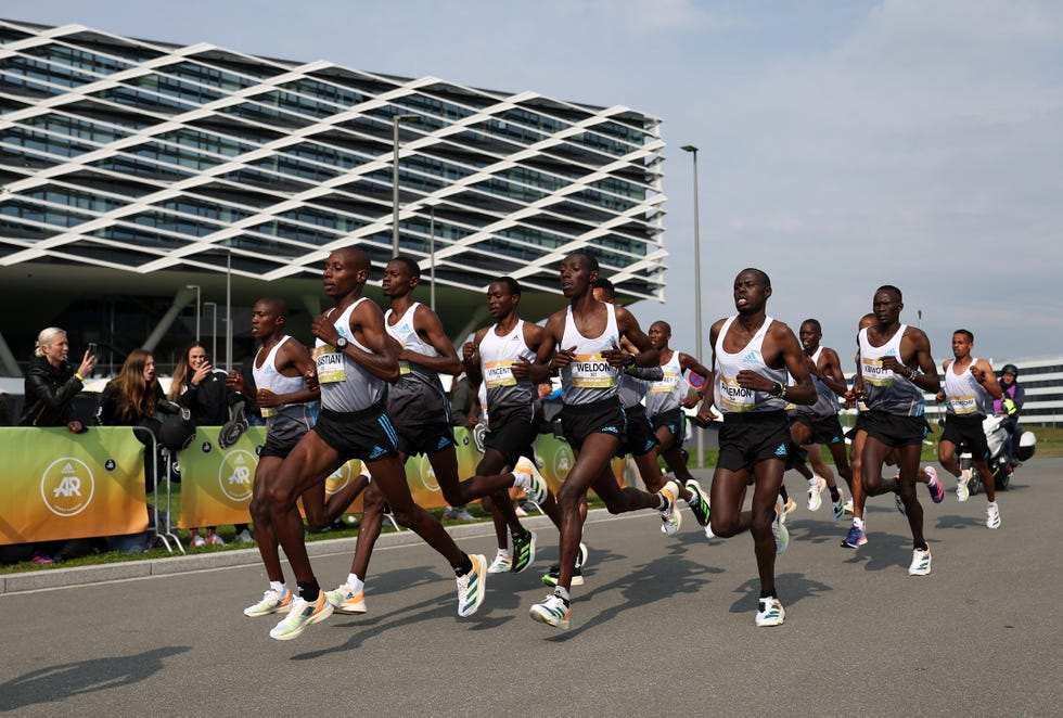 herzogenaurach, germany   april 30 world class road runners compete at the second annual adidas’ adizero road to records, at the brand’s hq in herzogenaurach on april 30, 2022 in herzogenaurach, germany photo by maja hitijgetty images for adidas