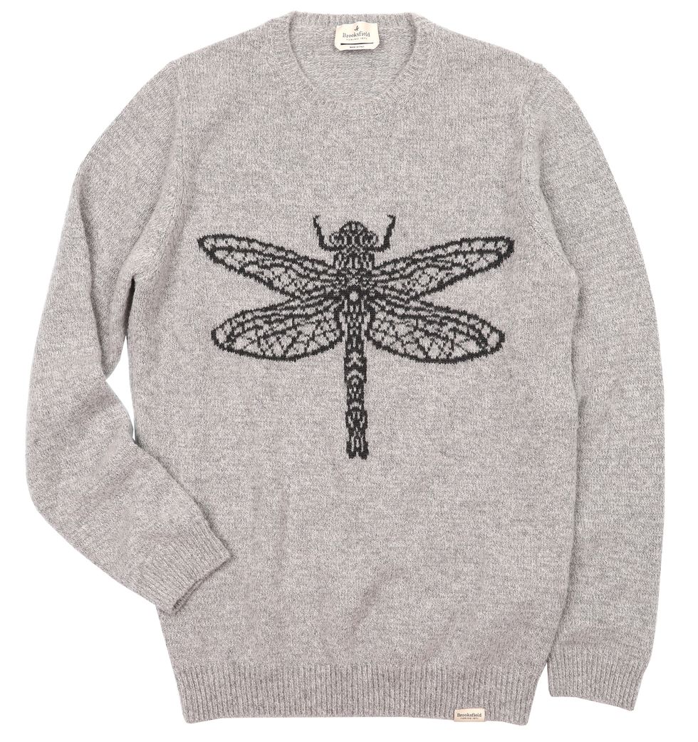 White, Insect, Clothing, Dragonflies and damseflies, Sleeve, Dragonfly, Grey, Sweater, Outerwear, Invertebrate, 