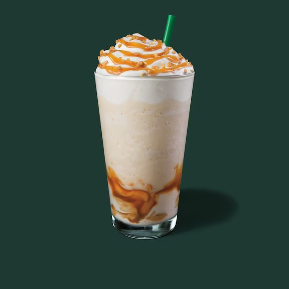 caramel ribbon crunch crème frappuccino