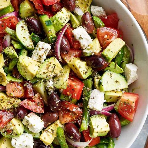Dish, Food, Cuisine, Garden salad, Salad, Vegetable, Greek salad, Ingredient, Panzanella, Israeli salad, 