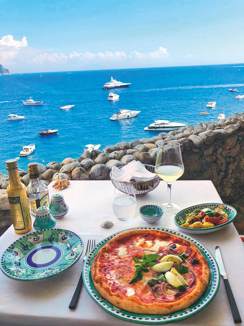 pizza, palazzo avino, ravello, italia , costiera amalfitana, amalfi coast