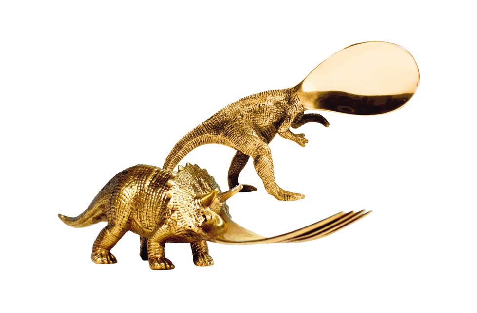 Dinosaur, Animal figure, Claw, Metal, Brass, Tyrannosaurus, Bronze, Triceratops, 