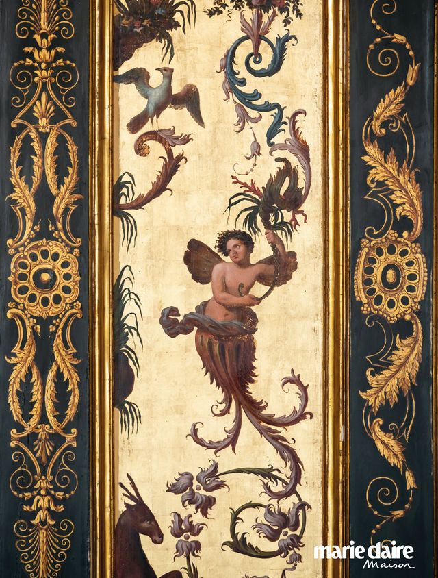 Carving, Art, Door, Textile, Visual arts, Tapestry, Pattern, Ornament, Fictional character, Style, 