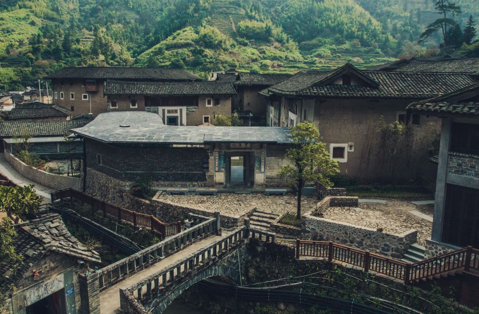 Chinese architecture, Hill station, Village, Architecture, Rural area, Landscape, House, Building, Historic site, Adaptation, 