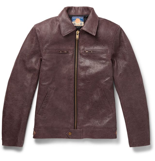 Clothing, Jacket, Outerwear, Sleeve, Leather, Brown, Collar, Leather jacket, Textile, Pocket, 