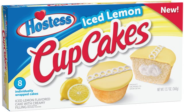 hostess iced lemon cupcakes
