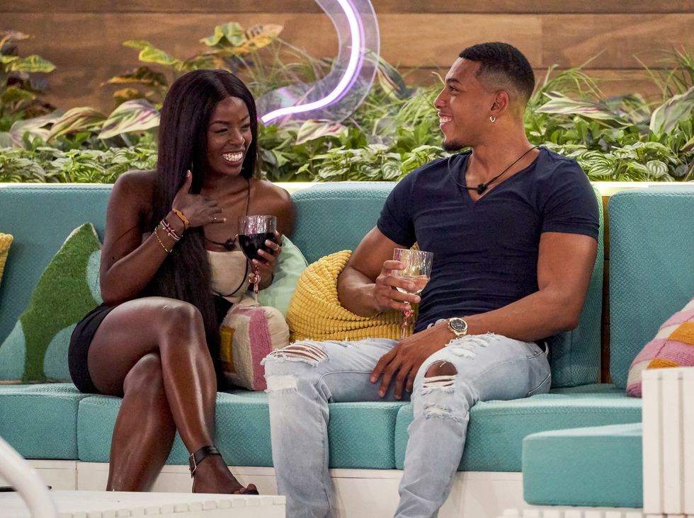 love island   pictured justine ndiba and jeremiah white the summer sensation love island premieres tonight 800 1000 pm, etpt get ready tonight, host arielle vandenberg welcomes 10 sexy single islanders to their beautiful villa perched high above the las vegas strip to find love after quickly coupling up, they soon learn that their stay may be cut short as an eleventh islander moves in, ready to turn some heads it\ll be a sizzling summer of love and drama   and it\s all happening in real time, nightly starting tonight photo adam torgersoncbs ©2020 cbs broadcasting, inc all rights reserved