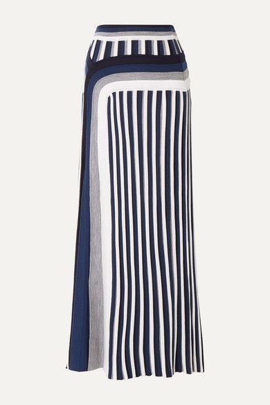 Gabriela Hearst Vasily striped wool midi skirt