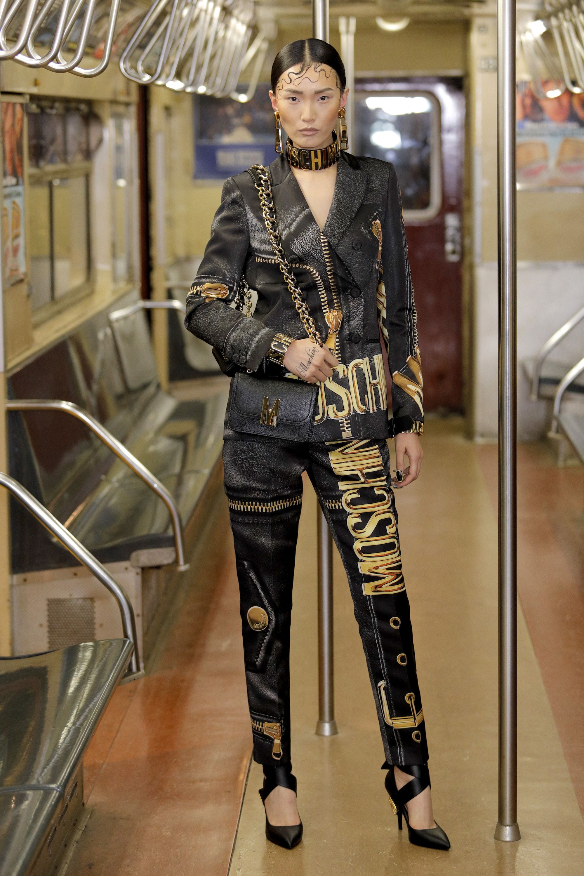 See Photos from Moschino's NYC Subway Pre-Fall/Fall 2020 Show