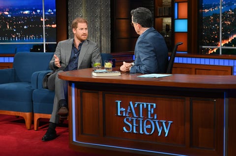 The Late Late Show with Stephen Colbert and guest Prince Harry, Duke of Sussex, during the show Tuesday, January 10, 2023