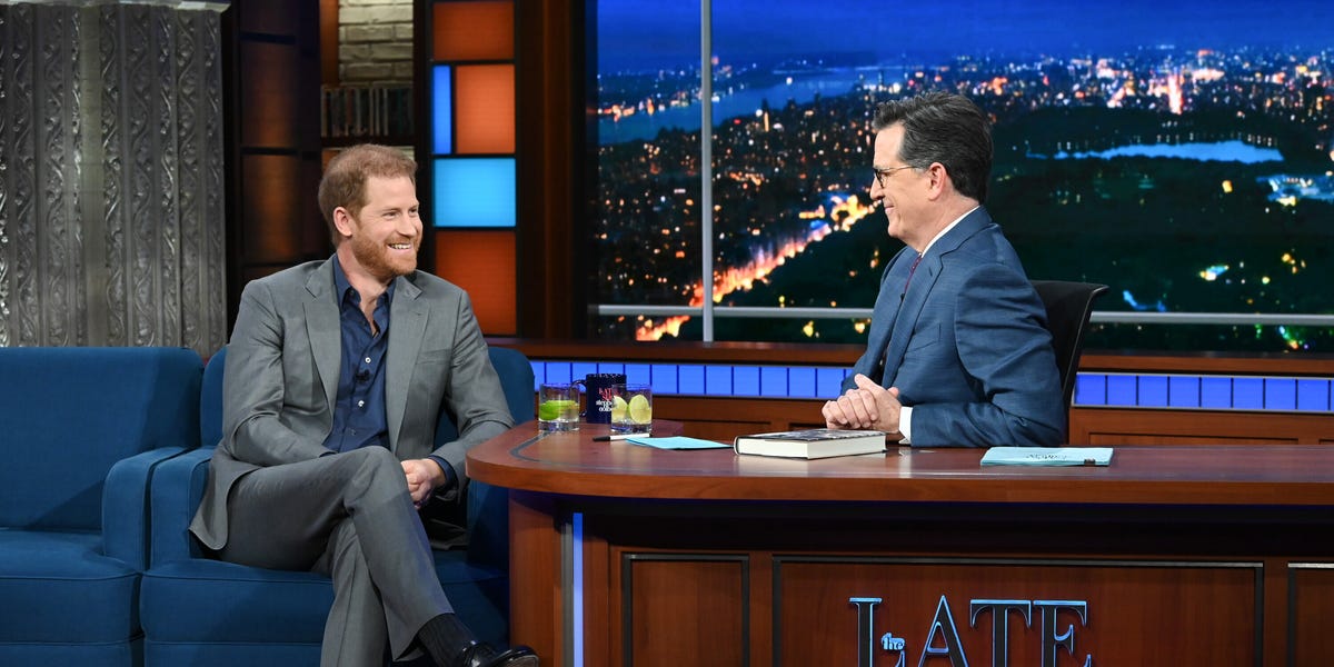Prince Harry tells Stephen Colbert the past few days have been ‘painful’ and ‘difficult’