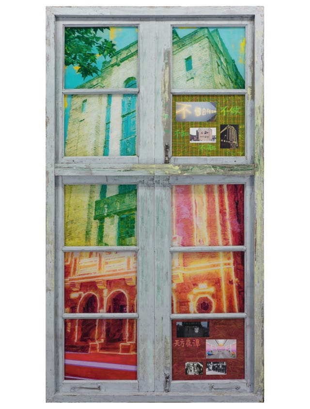 Painting, Window, Art, Door, Picture frame, Glass, Modern art, Visual arts, Mural, Artwork, 