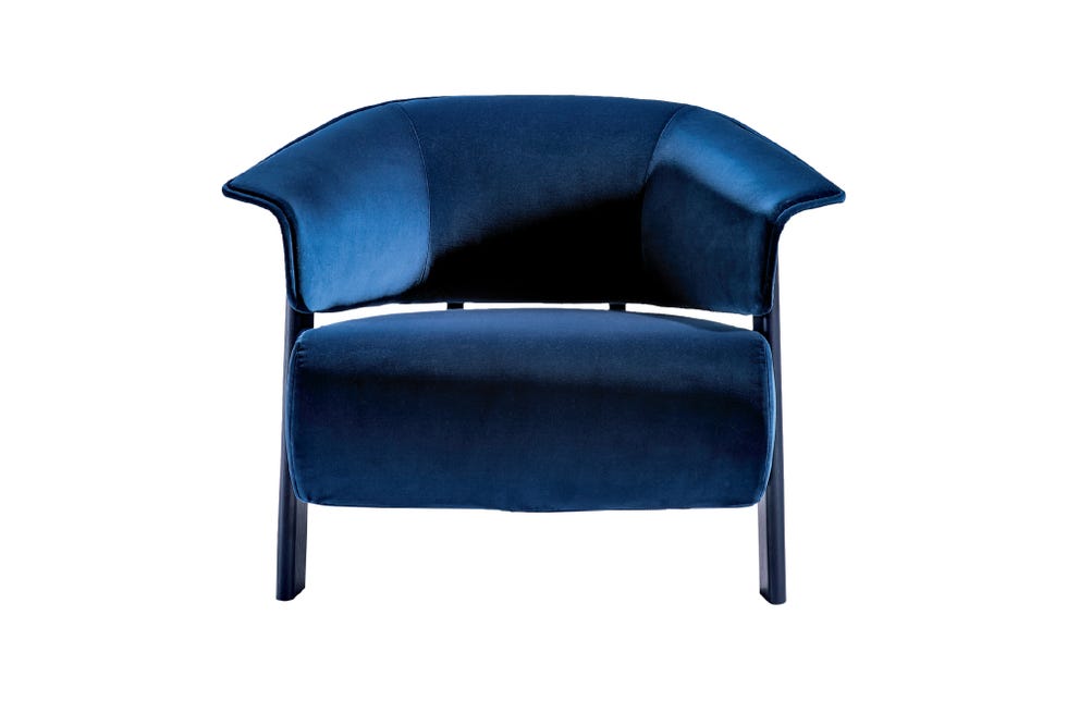 Chair, Furniture, Blue, Cobalt blue, Club chair, Armrest, Electric blue, 