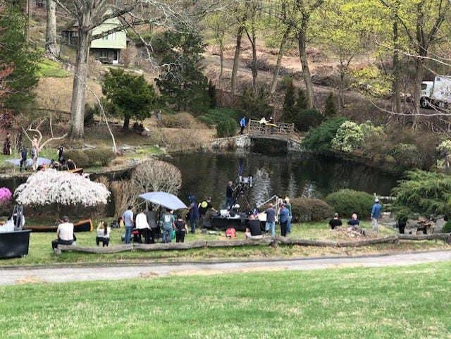 a group of people at a park
