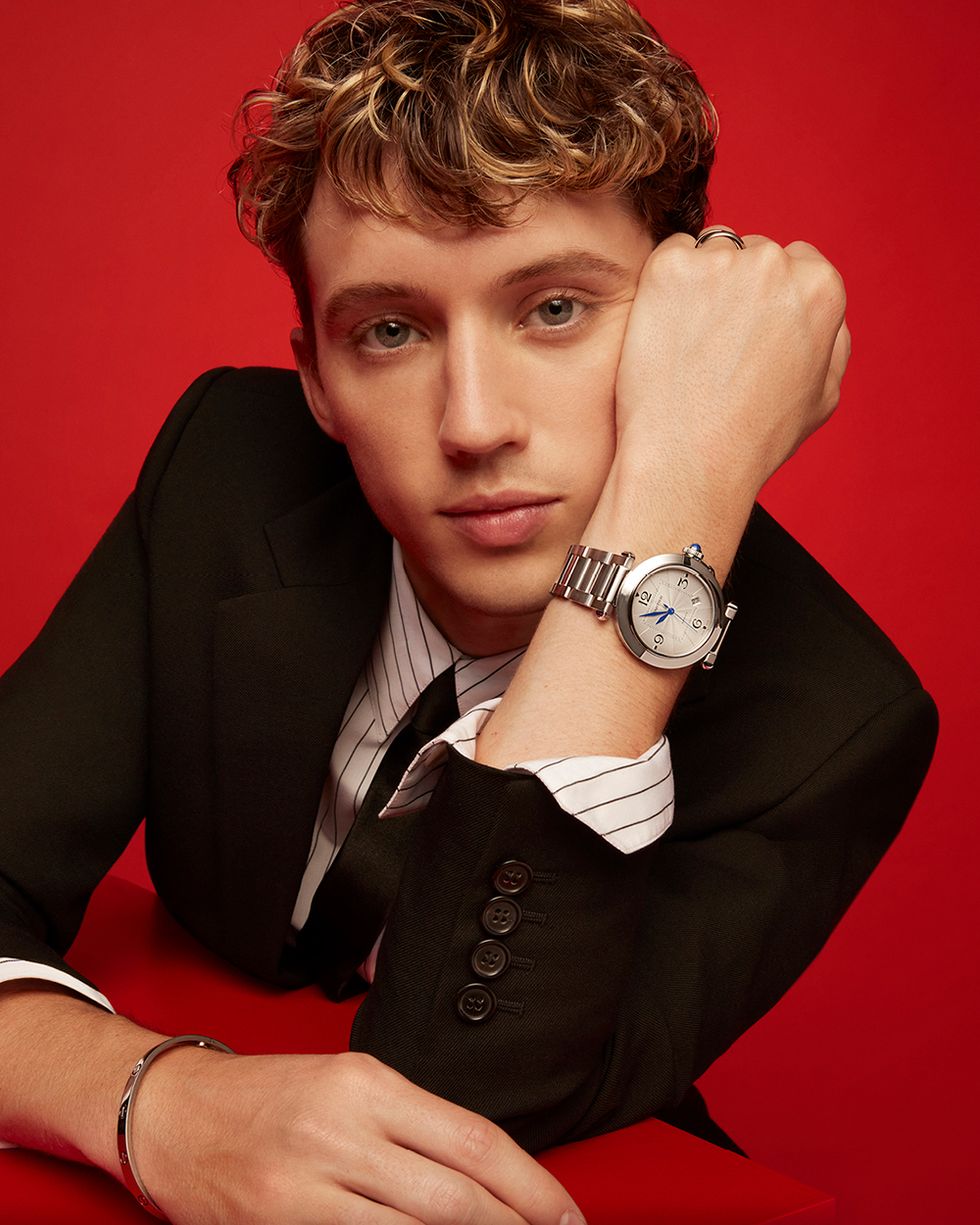 Troye Sivan is the newest ambassador for Cartier's Pashs watch