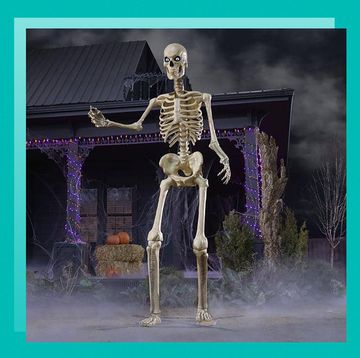 12 foot skeleton with animated eyes