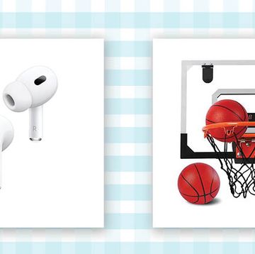 apple airpods and over the door basketball goal