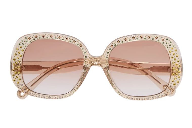 時尚品牌水晶綴飾太陽眼鏡